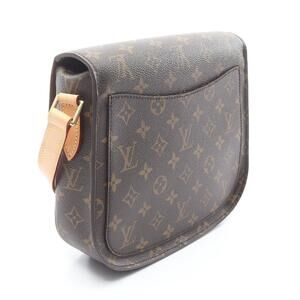 Louis Vuitton Leather Monogram Canvas Cloud Shoulder Brown Bag Saint